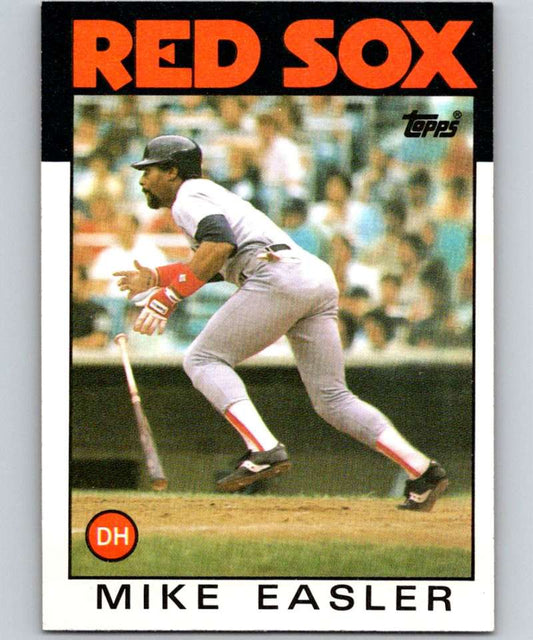1986 Topps #477 Mike Easler Red Sox MLB Baseball Image 1