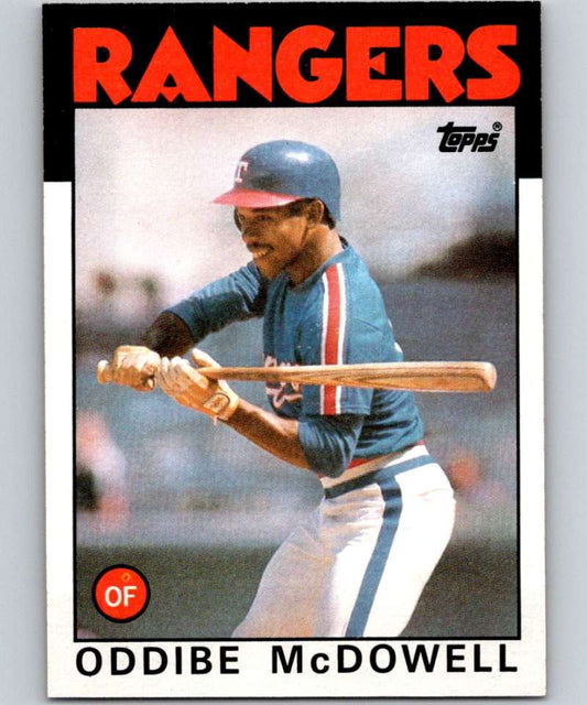 1986 Topps #480 Oddibe McDowell Rangers MLB Baseball Image 1