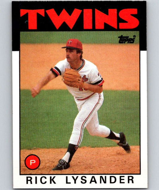 1986 Topps #482 Rick Lysander Twins MLB Baseball Image 1