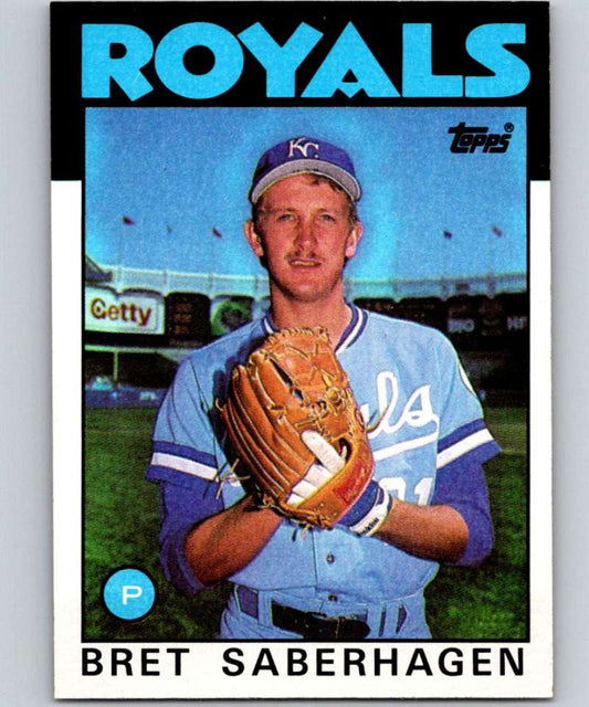 1986 Topps #487 Bret Saberhagen Royals MLB Baseball