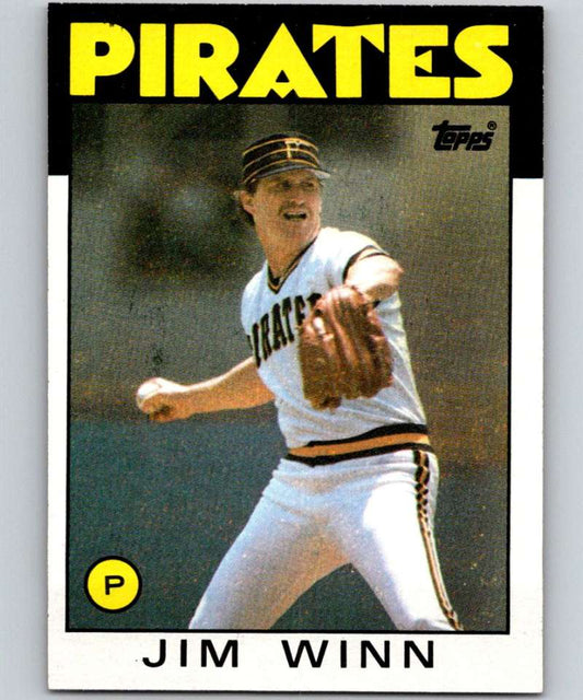 1986 Topps #489 Jim Winn Pirates MLB Baseball
