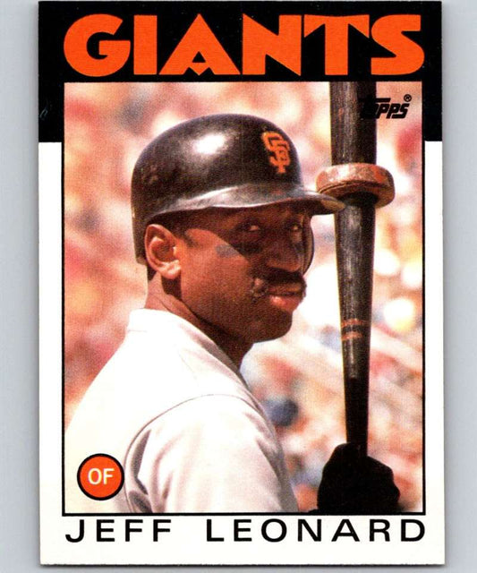 1986 Topps #490 Jeff Leonard Giants MLB Baseball