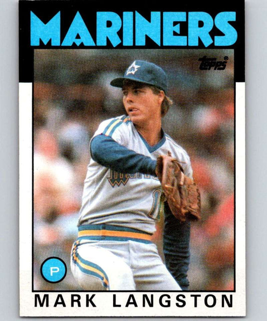 1986 Topps #495 Mark Langston Mariners MLB Baseball Image 1