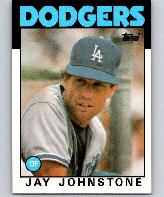 1986 Topps #496 Jay Johnstone Dodgers MLB Baseball Image 1
