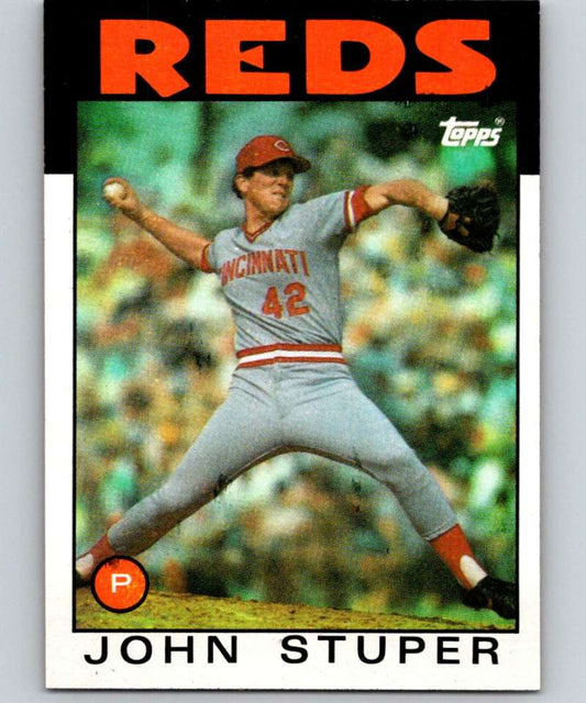 1986 Topps #497 John Stuper Reds MLB Baseball Image 1