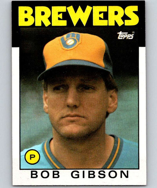 1986 Topps #499 Bob Gibson Brewers MLB Baseball
