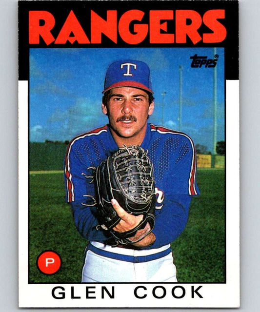1986 Topps #502 Glen Cook RC Rookie Rangers MLB Baseball Image 1