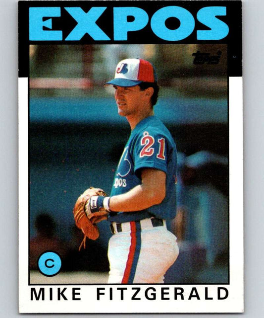 1986 Topps #503 Mike Fitzgerald Expos MLB Baseball Image 1