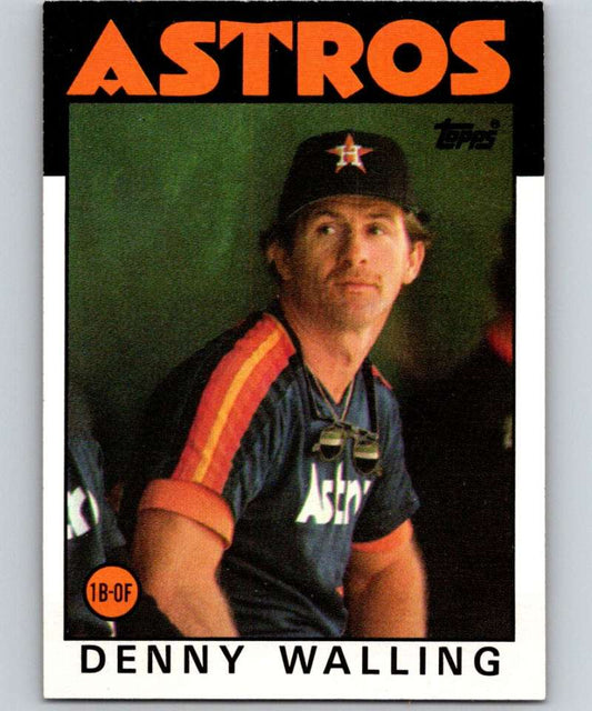 1986 Topps #504 Denny Walling Astros MLB Baseball Image 1