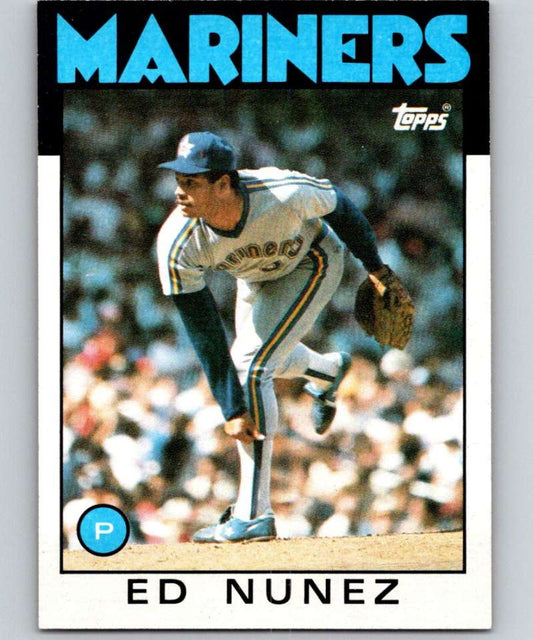1986 Topps #511 Edwin Nunez Mariners MLB Baseball Image 1