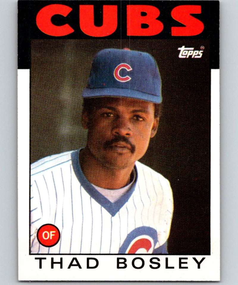 1986 Topps #512 Thad Bosley Cubs MLB Baseball Image 1