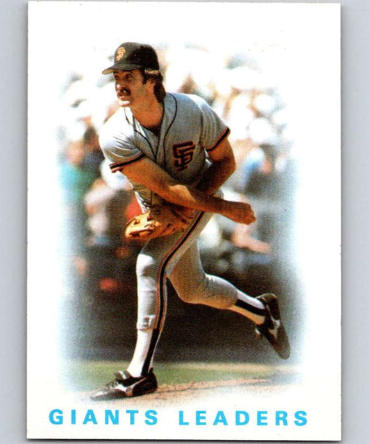 1986 Topps #516 Greg Minton Giants Giants Leaders MLB Baseball Image 1