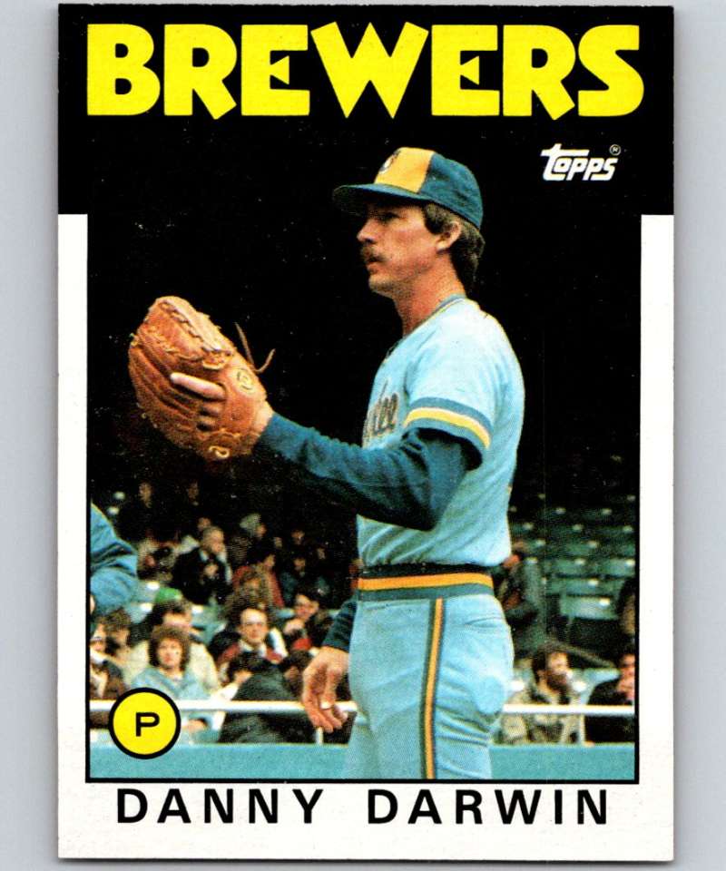 1986 Topps #519 Danny Darwin Brewers MLB Baseball Image 1