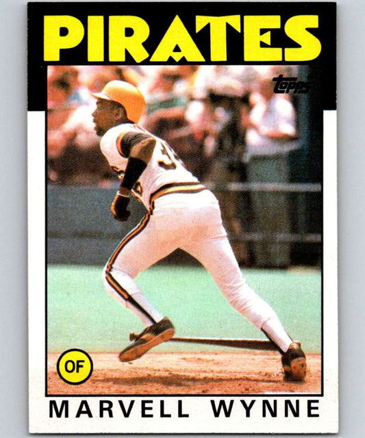 1986 Topps #525 Marvell Wynne Pirates MLB Baseball Image 1