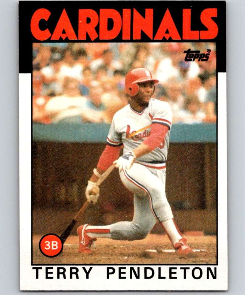 1986 Topps #528 Terry Pendleton Cardinals MLB Baseball Image 1