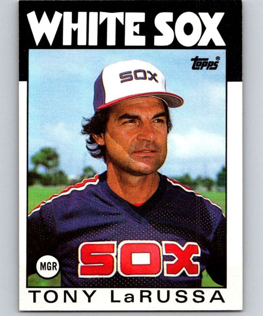 1986 Topps #531 Tony LaRussa White Sox MG MLB Baseball