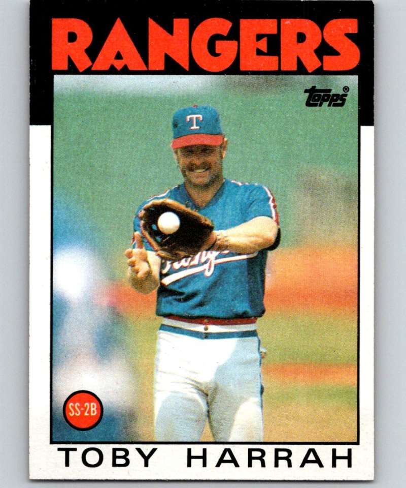 1986 Topps #535 Toby Harrah Rangers MLB Baseball Image 1