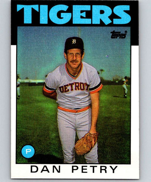 1986 Topps #540 Dan Petry Tigers MLB Baseball Image 1