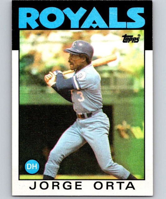 1986 Topps #541 Jorge Orta Royals MLB Baseball Image 1