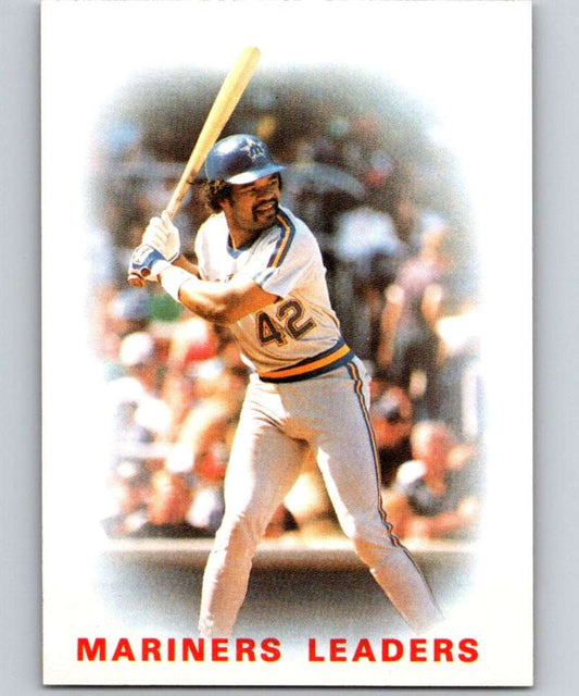 1986 Topps #546 Dave Henderson Mariners Mariners Leaders MLB Baseball Image 1