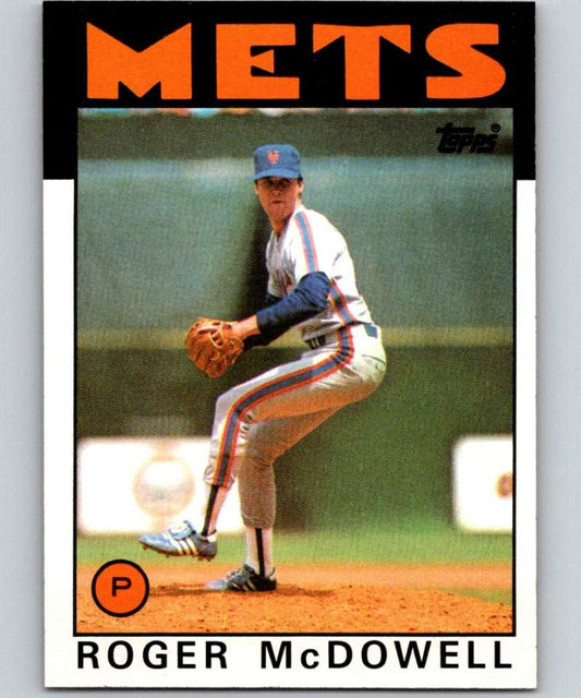 1986 Topps #547 Roger McDowell RC Rookie Mets MLB Baseball