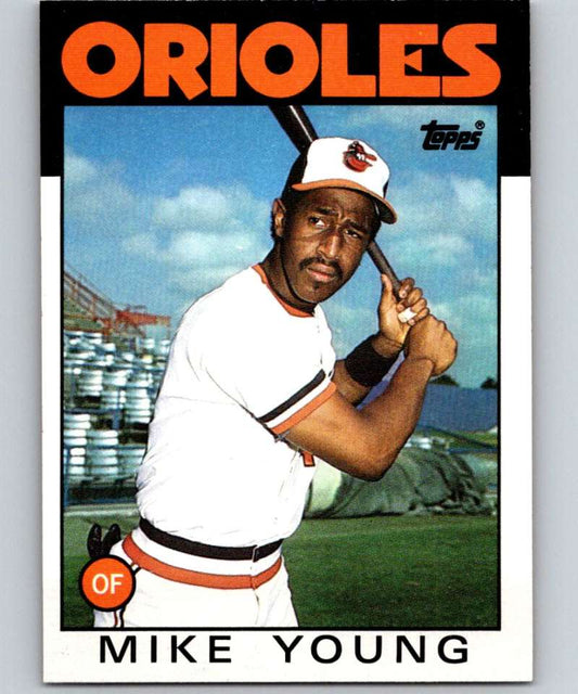 1986 Topps #548 Mike Young Orioles MLB Baseball Image 1