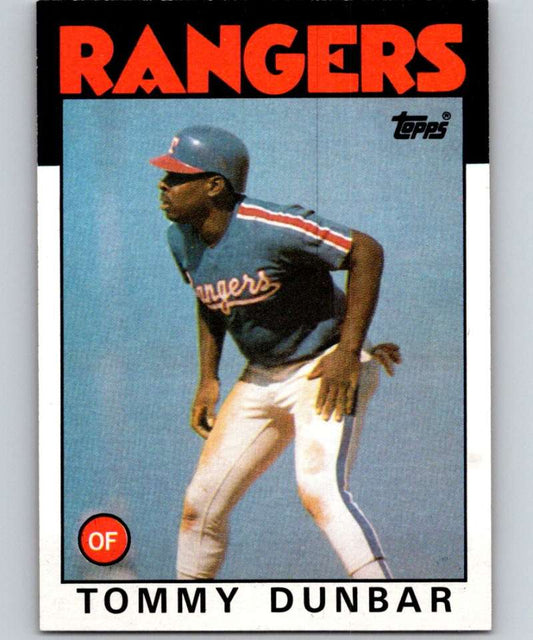 1986 Topps #559 Tommy Dunbar Rangers MLB Baseball Image 1