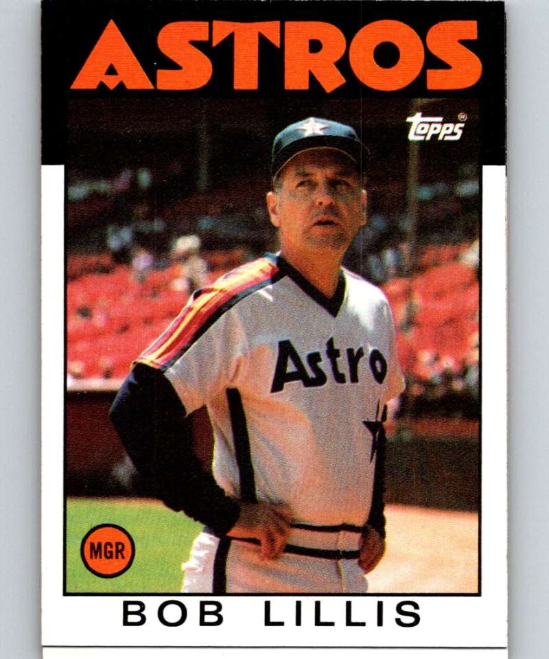 1986 Topps #561 Bob Lillis Astros MG MLB Baseball Image 1