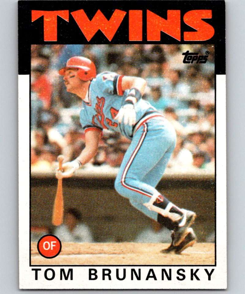 1986 Topps #565 Tom Brunansky Twins MLB Baseball Image 1