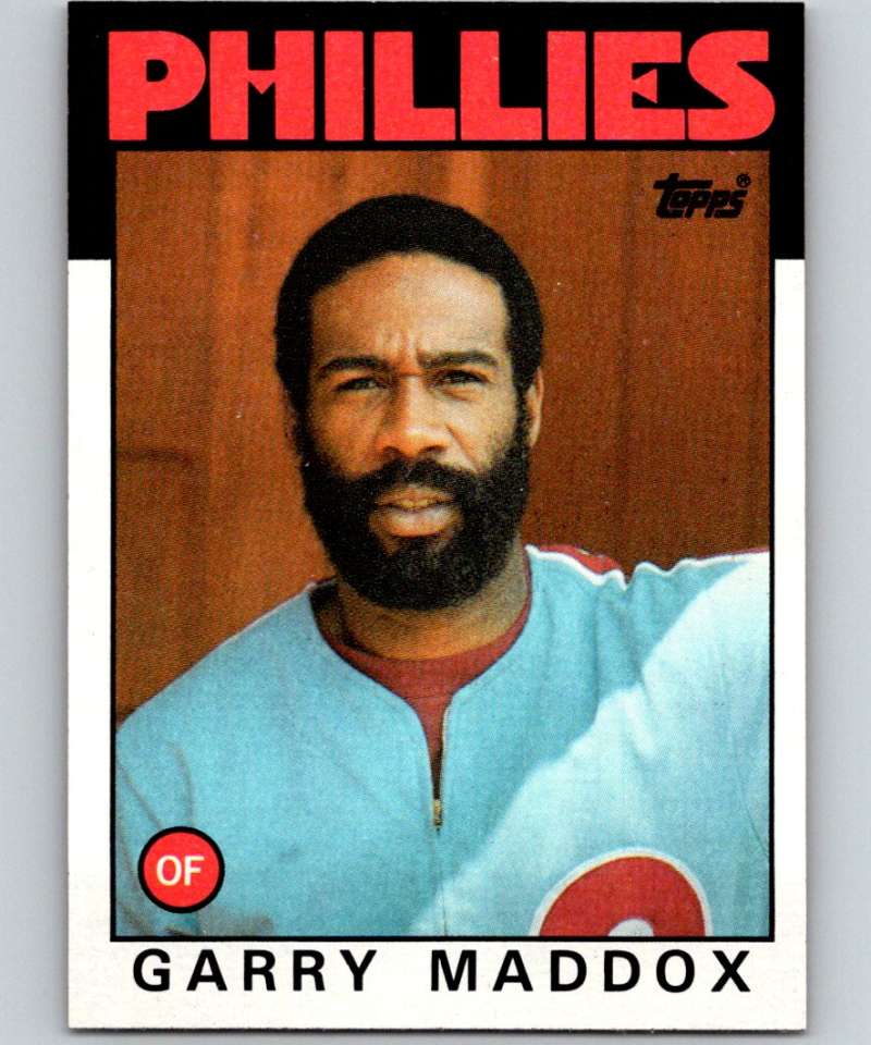 1986 Topps #585 Garry Maddox Phillies MLB Baseball Image 1