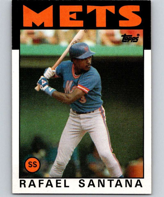 1986 Topps #587 Rafael Santana Mets MLB Baseball