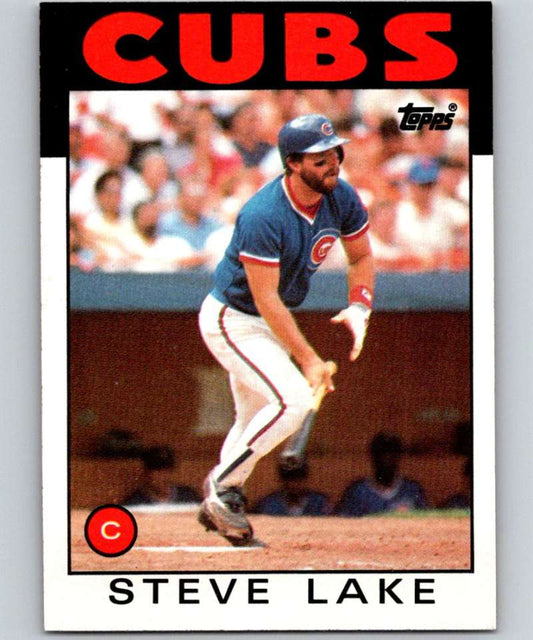 1986 Topps #588 Steve Lake Cubs MLB Baseball Image 1