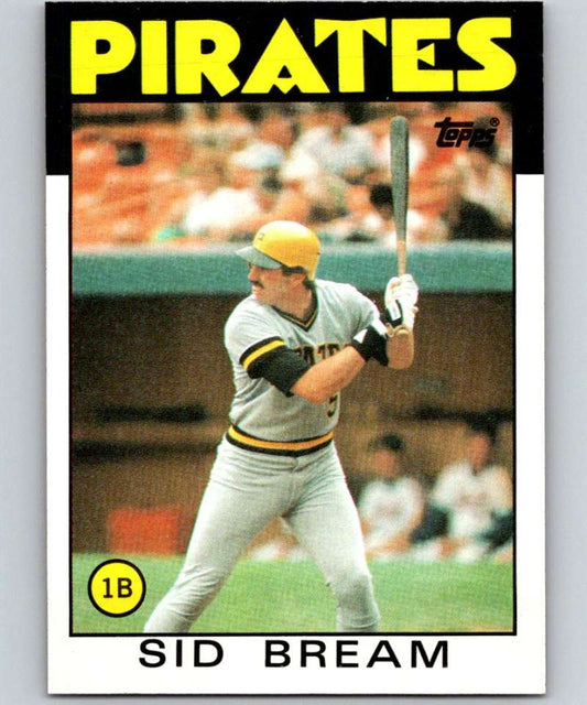 1986 Topps #589 Sid Bream Pirates MLB Baseball Image 1