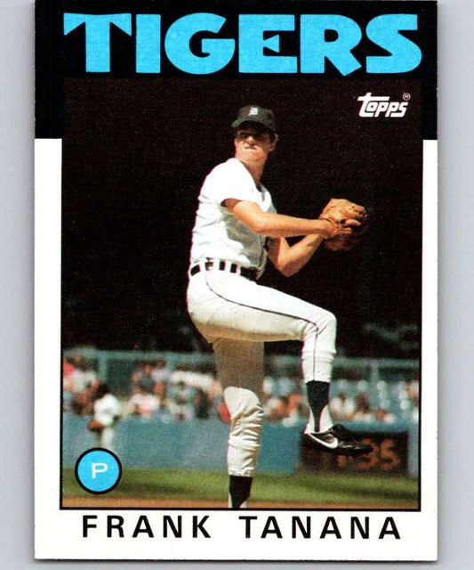 1986 Topps #592 Frank Tanana Tigers MLB Baseball Image 1