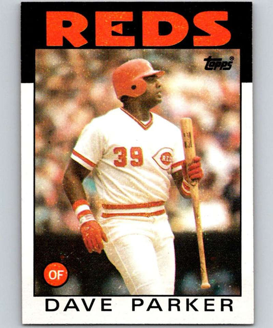 1986 Topps #595 Dave Parker Reds MLB Baseball Image 1