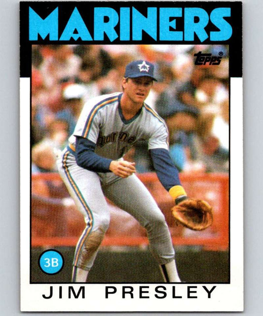 1986 Topps #598 Jim Presley Mariners MLB Baseball