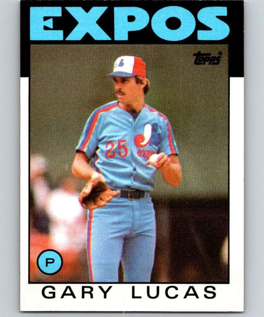 1986 Topps #601 Gary Lucas Expos MLB Baseball Image 1
