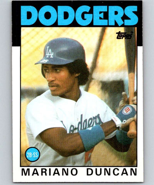 1986 Topps #602 Mariano Duncan RC Rookie Dodgers MLB Baseball Image 1