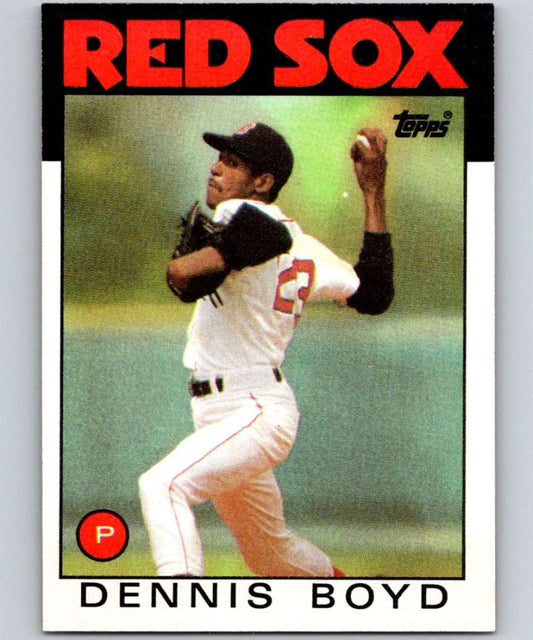 1986 Topps #605 Oil Can Boyd Red Sox MLB Baseball Image 1