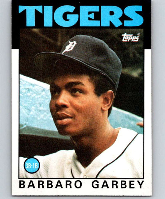 1986 Topps #609 Barbaro Garbey Tigers MLB Baseball Image 1