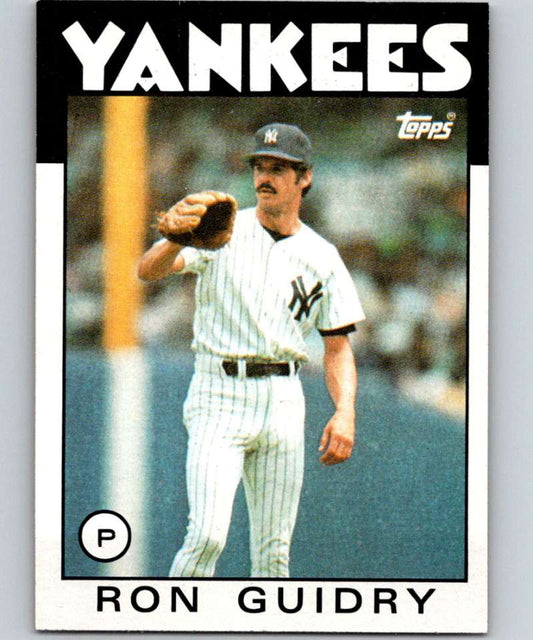 1986 Topps #610 Ron Guidry Yankees MLB Baseball Image 1