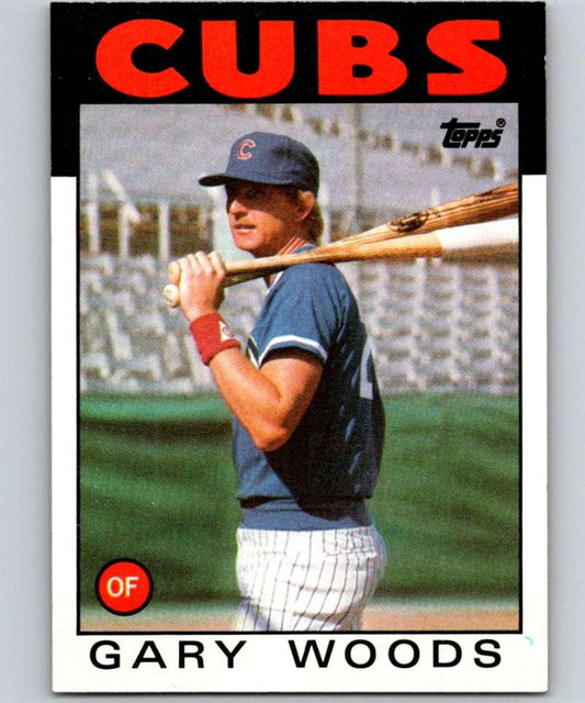 1986 Topps #611 Gary Woods Cubs MLB Baseball Image 1