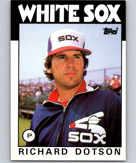 1986 Topps #612 Richard Dotson White Sox MLB Baseball Image 1