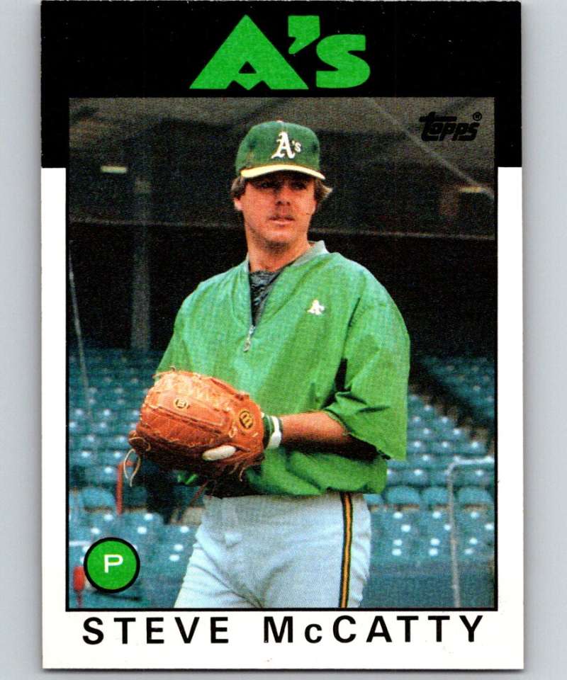 1986 Topps #624 Steve McCatty Athletics MLB Baseball Image 1