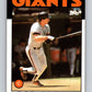 1986 Topps #625 Bob Brenly Giants MLB Baseball Image 1