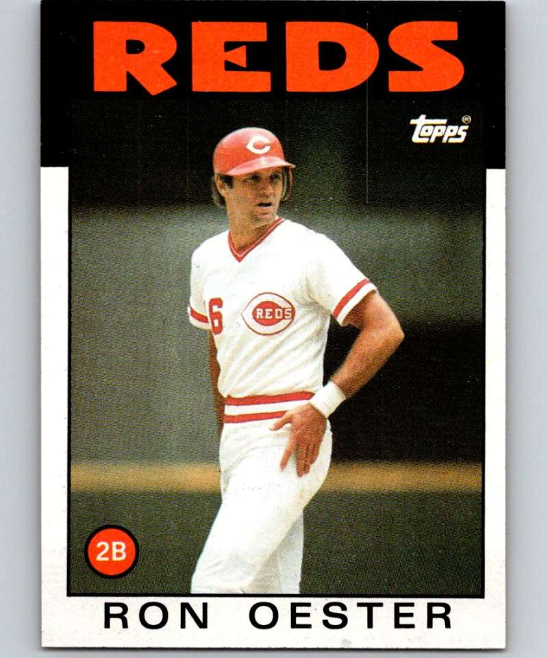 1986 Topps #627 Ron Oester Reds MLB Baseball Image 1