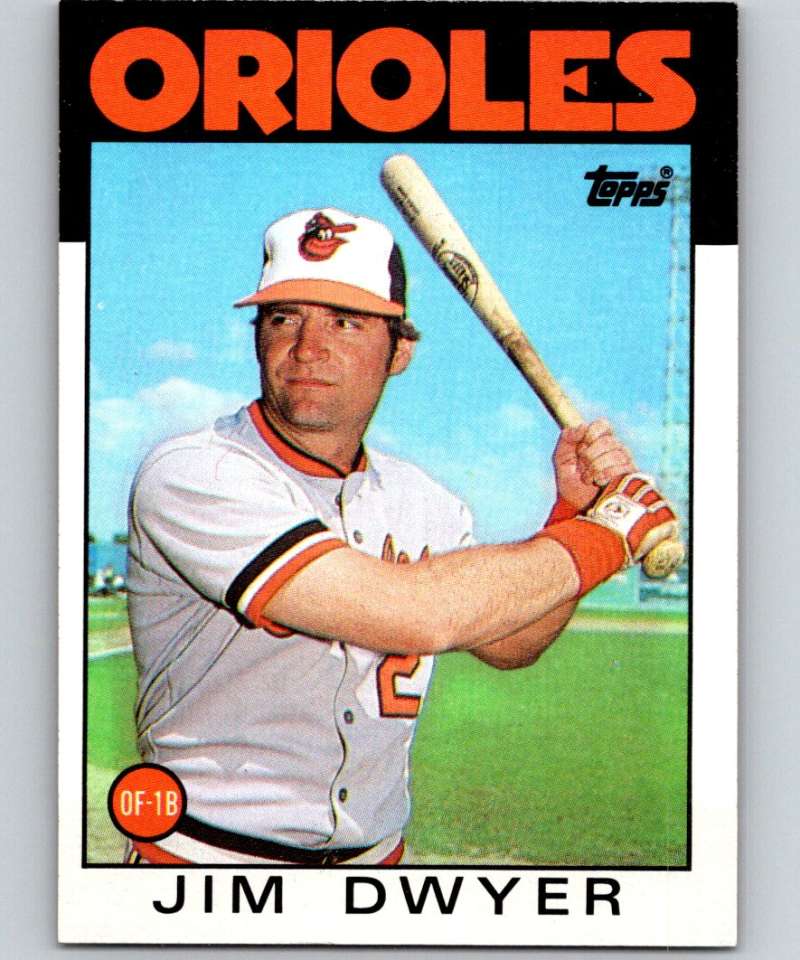 1986 Topps #653 Jim Dwyer Orioles MLB Baseball Image 1