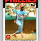 1986 Topps #686 Jeff Stone Phillies MLB Baseball Image 1