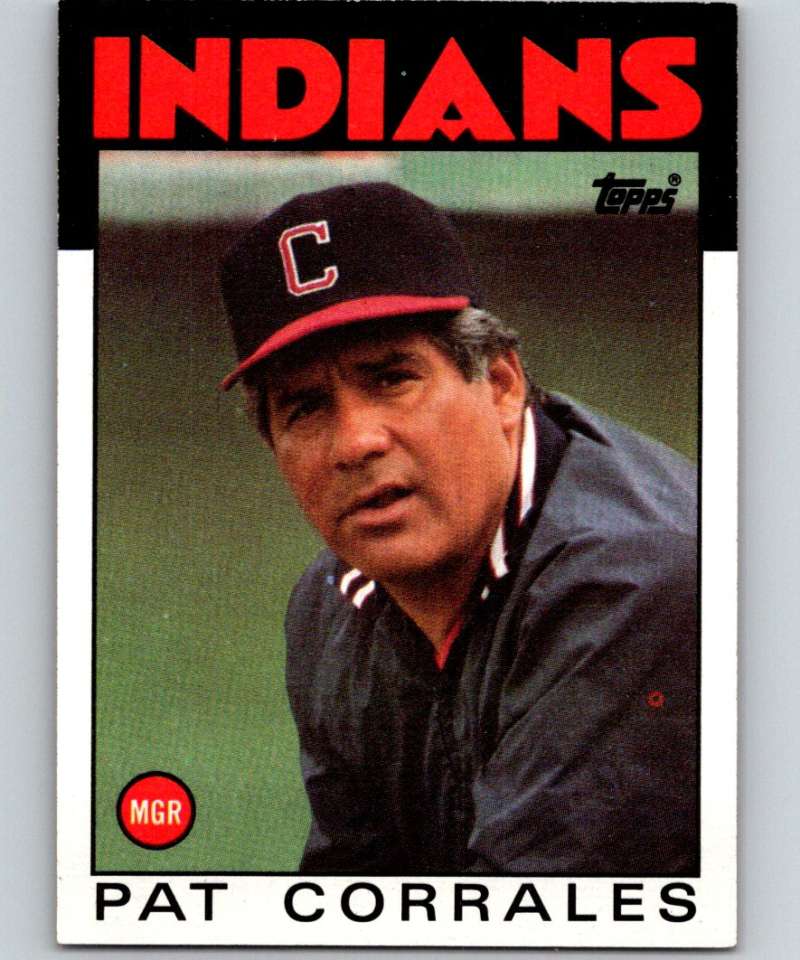 1986 Topps #699 Pat Corrales Indians MG MLB Baseball Image 1