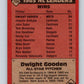 1986 Topps #709 Dwight Gooden Mets AS MLB Baseball Image 2